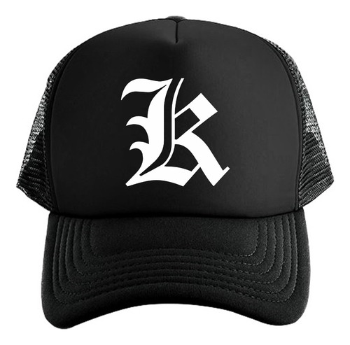 Gorra Black Unisex De Malla Kira Logo Death Note Anime