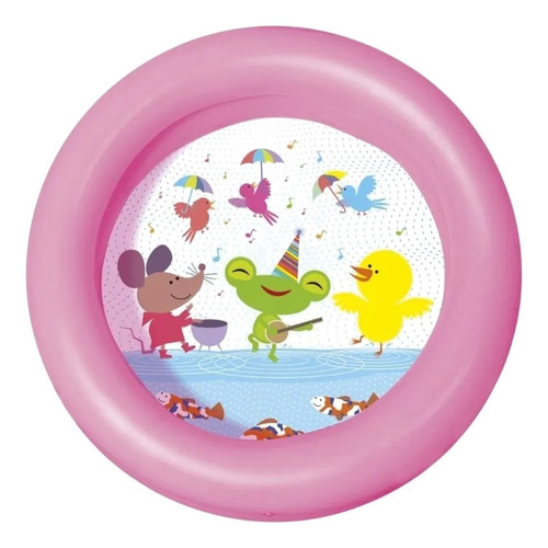 Imagen 2 de 3 de Pileta inflable redonda Bestway Kiddie Lounge 51061 de 61cm x 15cm 21L rosa