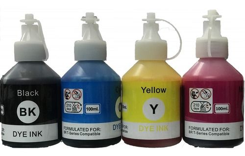 Tintas Compatible Impresoras Brot T510 T310 Pack 4 Colores