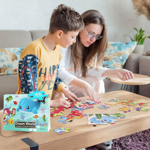 Puzzle Didáctico 35 Piezas Grandes - Cartón Duro - 60x44cm
