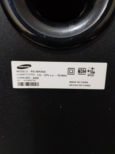 Barra De Sonido Con Subwoofer Inalambrico Samsung Hw-k450 (Usado)