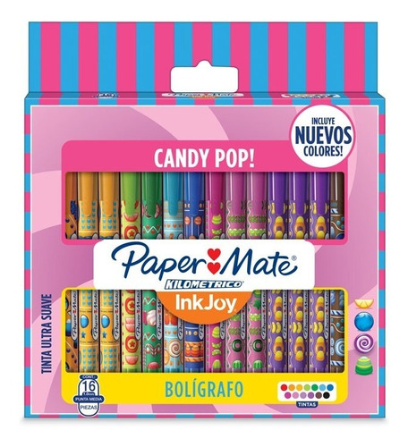 Bolígrafos Candy Pop X 16unds Paper Mate