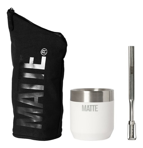 Set Mate Ds Line Acero Inoxidable + Bombilla + Yerbag Xl