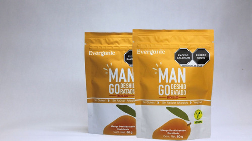Mix Manzana Y Mango Deshidratado Enchilado Everganic (4 Pzs)