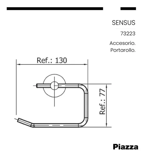 Porta Papel Higiénico Rollo Baño Piazza Dot 70123 Cromado Ep