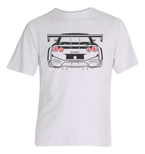 Remera Fierrera Nissan Nismo Gtr Algodon Blanca