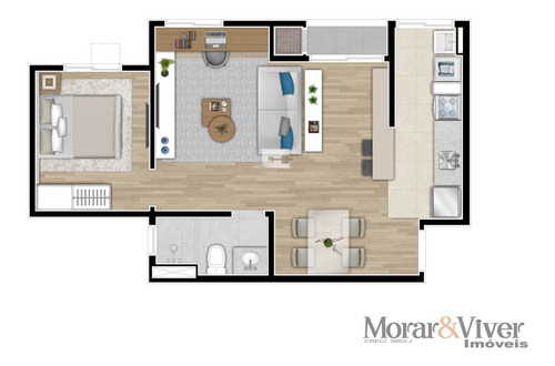 Imagem 7 de 15 de Apartamento Para Venda Em Curitiba, Campo Comprido, 2 Dormitórios, 1 Banheiro, 1 Vaga - Ctb1885_1-2394067