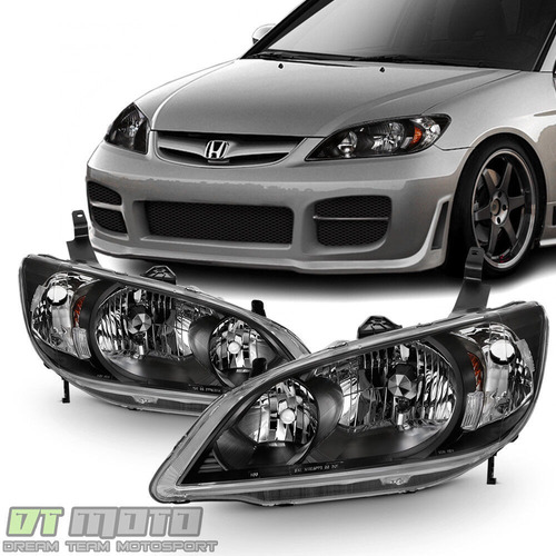 Par Faros Negro Interior Honda Civic Hybrid 2004 1.3l