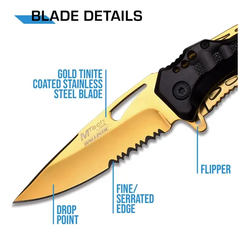 Mtech Usa Ballistic Mt-a705 Series - Cuchillo Plegable De Ay