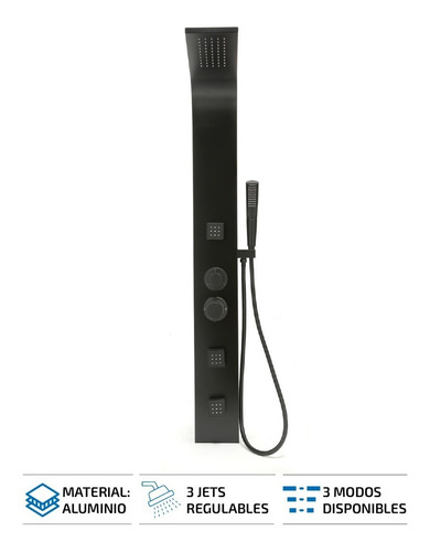 Imagen 2 de 10 de Ducha Escocesa Hidromasaje Columna Jets Acero Duchador Mano