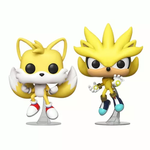 Boneco Funko Pop Sonic Super Tails & Super Silver *SDCC 2020