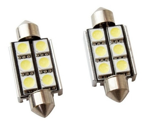 Leds Can Bus 6 Led 35 Mm Hiperled Blanco Canbus 2pzs