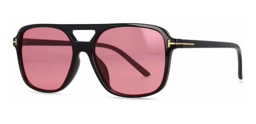 Anteojos De Sol Aviador Rosa Transparente Lentes Verano