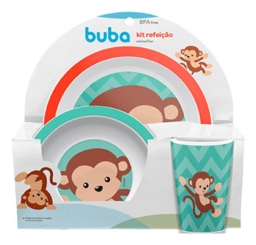 Kit de comida divertido con forma de animal Buba Monkey