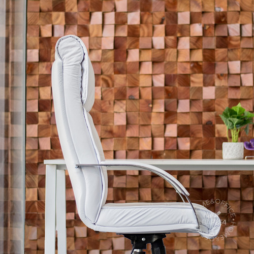 Sillón Gerencial Mito Cromado White Edition | Contado