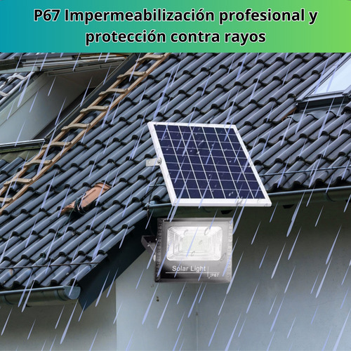 2 Pack Reflector Luz Led Solar 25w Ip67 Exteriores