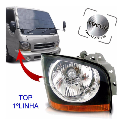 Farol Kia Bongo 2000 2001 2002 2003 2004 Direito Top 1ºlinha