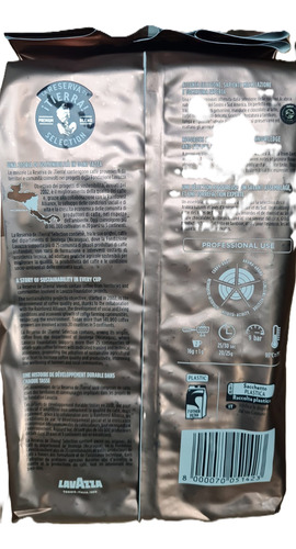 Cafe Lavazza Tierra Intenso Premium 100% Arabica Grano 1kg