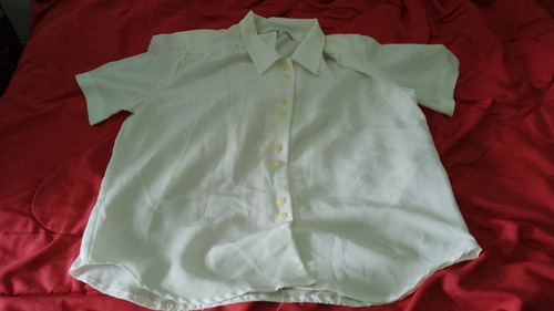 Camisa Crema Manga Corta De Dama 18 Th Avenue Talle L