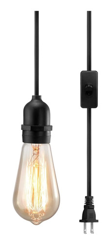 Plug In Hanging Light Kit, Iluminación Colgante Industrial E