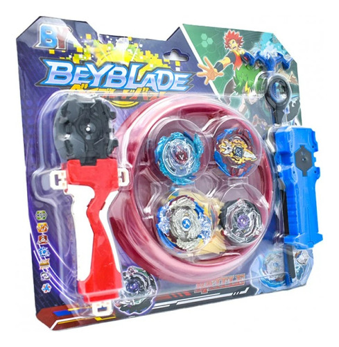 Beyblade Burst 4 Trompos, Lanzador Y Mini Estadio Ltf Shop