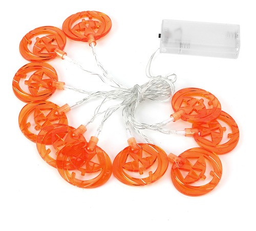 Cadena De Luces Led, 2 M, Plana, Con Forma De Calabaza, 10 U