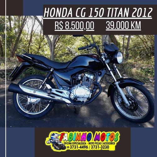 Imagem 1 de 7 de Honda Cg 150 Titan 2012 Preta Novíssima!!!