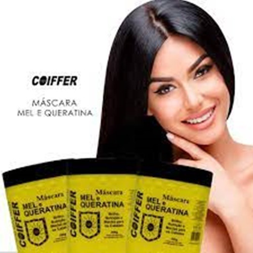 Imagem 3 de 6 de Máscara Mel E Queratina Coiffer 500g Maciez E Nutrição