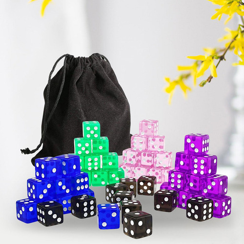 50 Uds. Dados De 6 Lados Dados De Juego De Rol Dados De 16mm