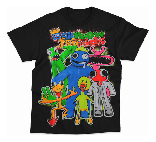 Remera Rainbow Friends Brilla Oscuridad Niños Nene Nena 