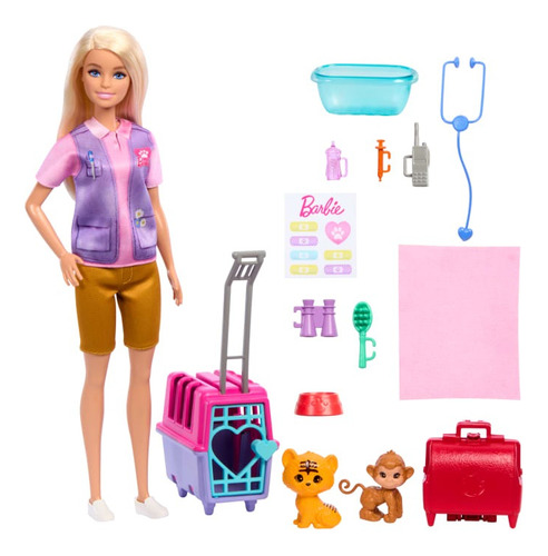 Barbie Boneca Resgate De Animais Na Selva - Mattel Hrg50