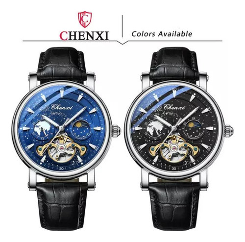 Relojes De Piel Chenxi 8872c Tourbillon Moon Phase