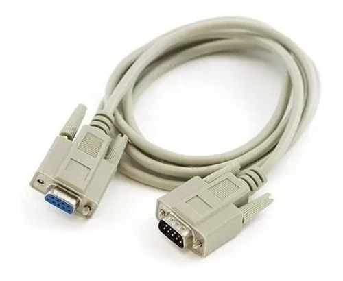 Cabo Serial Rs232 Db9 Macho Para Db9 Fêmea De 3 Metros Cor Bege
