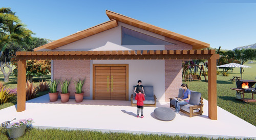 Imagem 2 de 6 de Planta De Casa 2 Quartos - Projeto Arquitetônico Completo