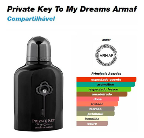 Extrato De Perfume Armaf Private Key To My Dreams 100ml