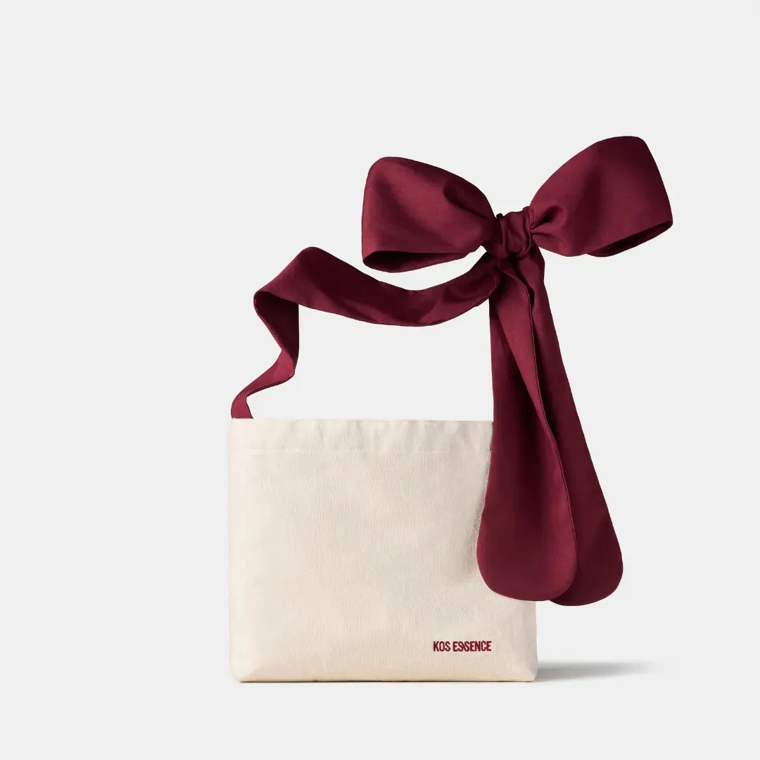 Tote Bag KOS Kenia Os Beige, Bolso de Mano para Mujer con Bordado Oro