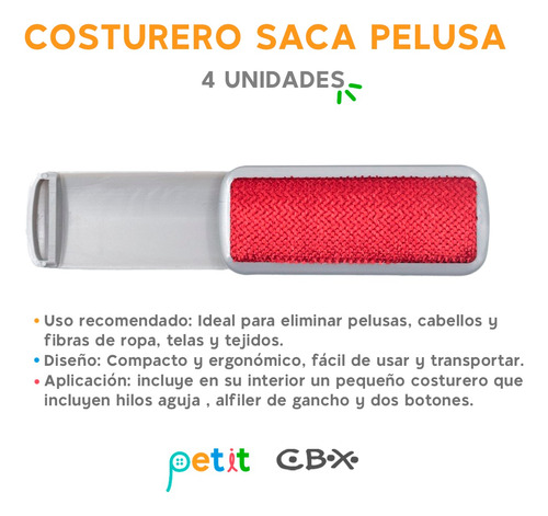 Costurero Saca Pelusa 142/sp Marca Cbx X4unidades