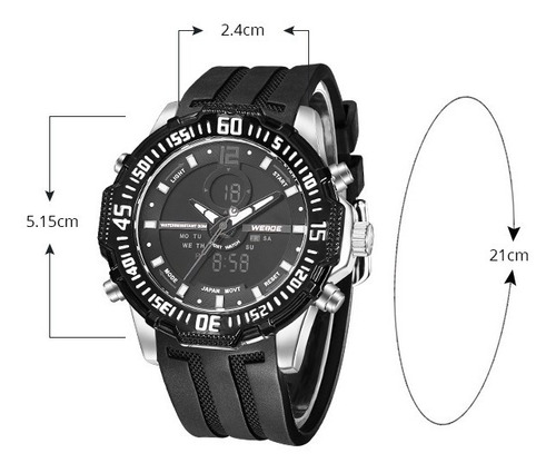 Relógio Weide Digital Analógico Original Luxo Promoção