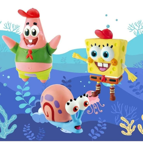 Boneco Grande Do Bob Esponja Calça Quadrada E Gary Caracol