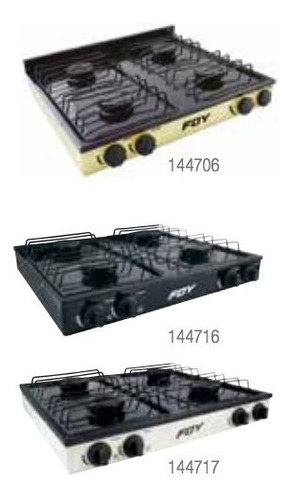 Estufa De Gas 4 Quemadores Foy Parrilla 144706