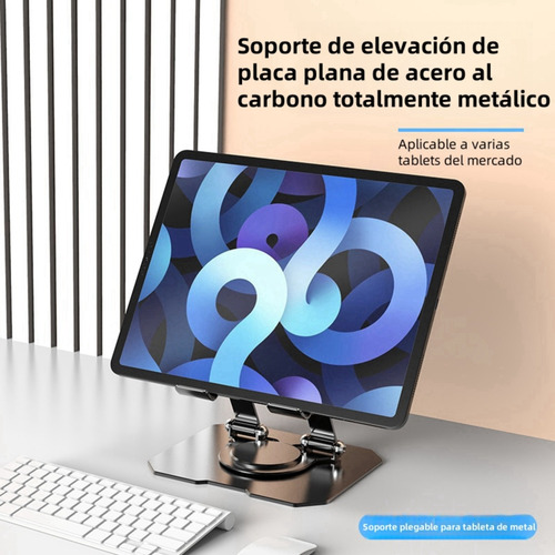 Soporte Tablet Base Giratoria 360° Plegable Para iPad