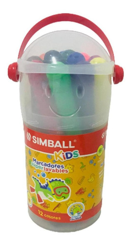 Marcadores Súper Lavables Simball Kids Con Estuche (x12)