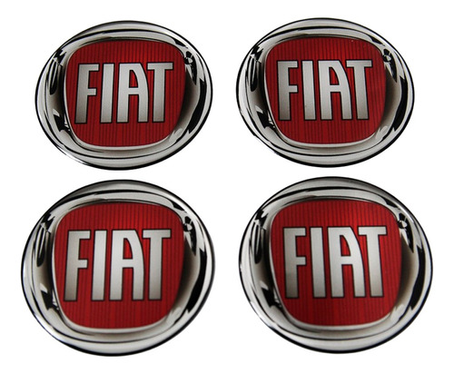 Adesivos Emblema Resinado Roda Fiat 48mm Cl5 Fgc