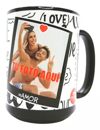 Taza Mágica Personalizada Corazón 325ml Mailov Amor Tu Foto