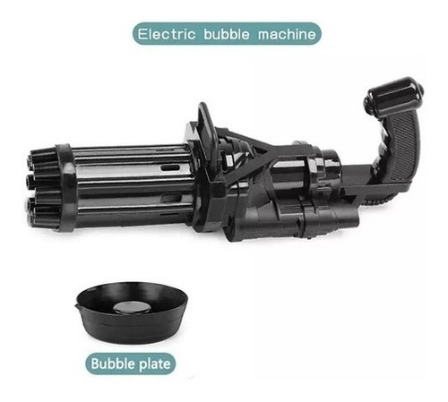 Imagen 5 de 9 de Burbujeros Electrico Estilo Gatling Color Negro Ltf Shop