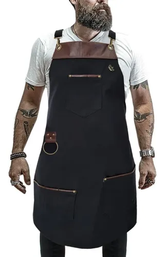 Avental Cozinheiro Churrasqueiro  Restaurante Barista Couro thumbnail