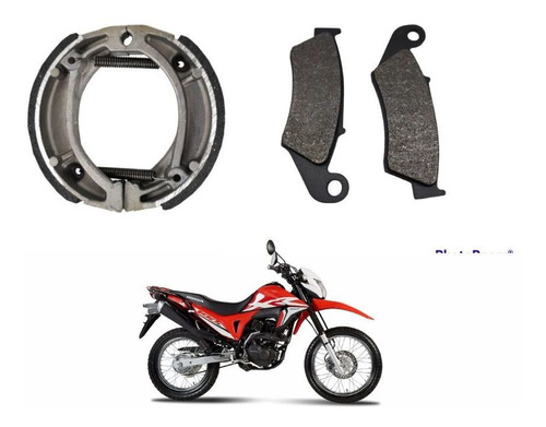 Balatas Delanteras Y Traseras Xr190 Honda Bross Genericas