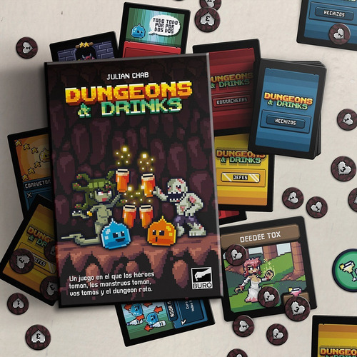 Imagen 4 de 6 de Juego De Mesa Dungeons & Drinks Bureau Muy Lejano