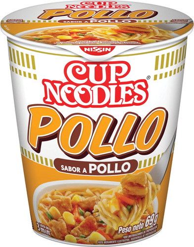 Fideos Cup Noodles Nissin Pollo 69 Gr.