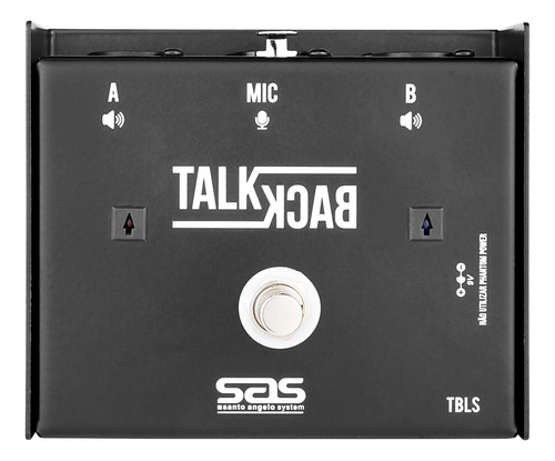 Pedal Talk Back Mod Tbls C/ Led Santo Angelo S/ Trava Preto